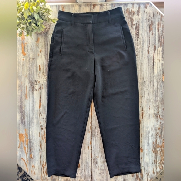 Aritzia Wilfred Tie Front Pants Women's 8 Black - Picture 6 of 9